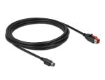 DeLOCK PoweredUSB Kabel Stecker 24 V zu Mini-DIN 3 Pin Stecker 3 m für POS Drucker und Terminals