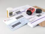 Trodat ID Protector+ Tintenroller Inkl. Paket-/Brieföffner, Feuerrot, Kissen Schwarz