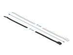 DELOCK Kabelbinder mit flachem Kopf L 370 x B 4,6 mm 100 Stk