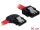 DELOCK SATA-Kabel SATA -> SATA links St/St 0.50m Clips