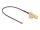 DeLOCK Antennenkabel RP-SMA 90° PCB Buchse zum Einbau zu I-PEX Inc., MHF® I Stecker 1.13 25 cm Gewindelänge 15 mm