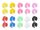 DELOCK NWK RJ45 Cat.6A S/FTP mit farbigen Clips 0,5 m