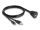 DeLOCK USB 2.0 Kabel USB Typ-A Stecker und USB Type-C Stecker zu USB Typ-A Buchse und USB Type-C Buchse zum Einbau 1 m schwarz
