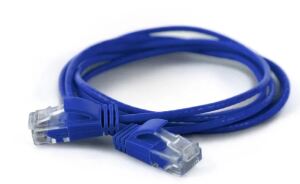 Wantec 7242 Netzwerkkabel Blau 0,5 m Cat6a U/UTP (UTP)
