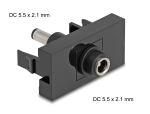 DELOCK Easy 45 Modul DC 5,5x2,1 mm BU zu DC 5,5x2,1 mm ST
