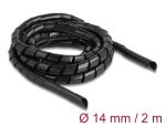 DELOCK Spiralschlauch flexibel 2 m x 14 mm schwarz