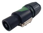 Equip 4-poliger SpeakON-Kabelstecker, Schwarz/Grün