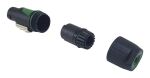 Equip 4-poliger SpeakON-Kabelstecker, Schwarz/Grün