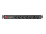 Lanberg PDU-07F-0200-IEC-BK Stromverteilereinheit (PDU) 7...