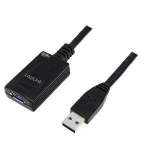 LogiLink 5.0m USB 3.0 M/F USB Kabel USB 3.2 Gen 1 (3.1 Gen 1) 5 m USB A 5 Gbit/s Schwarz