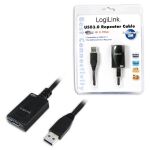 LogiLink 5.0m USB 3.0 M/F USB Kabel USB 3.2 Gen 1 (3.1 Gen 1) 5 m USB A 5 Gbit/s Schwarz