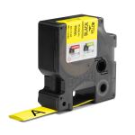 DYMO Rhino Industrie Schrumpfschlauch-Kabeletiketten | 19 mm x 1,5 m | Schwarz auf gelb | für Rhino Beschriftungsgerät