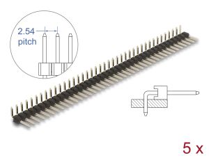 DELOCK Stiftleiste 40 Pin, Rastermaß 2,54 mm, 1-reihig 5 St.