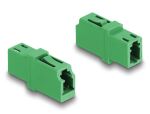 DeLOCK LWL Kupplung LC Simplex Buchse zu LC Simplex Buchse APC grün