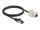 DeLOCK Kabel RJ45 Stecker zu Keystone Modul RJ45 Buchse Cat.6A 1 m schwarz