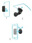 Mobilis 044006 Halterung Passive Halterung Handy/Smartphone, Navigator Schwarz