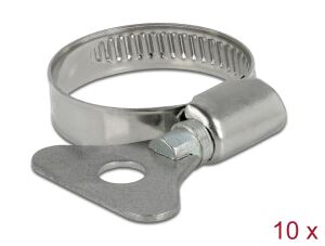 DELOCK Schlauchschelle, Flügelmutter 22-32mm 10 Stk. Metall