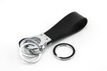 TROIKA KR8-02/LE Schlüsselring/Etui Schlüsselanhänger Schwarz, Silber