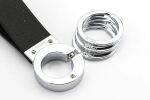 TROIKA KR8-02/LE Schlüsselring/Etui Schlüsselanhänger Schwarz, Silber