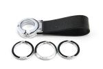 TROIKA KR8-02/LE Schlüsselring/Etui Schlüsselanhänger Schwarz, Silber