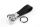 TROIKA KR8-02/LE Schlüsselring/Etui Schlüsselanhänger Schwarz, Silber