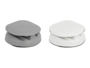 DELOCK Kabelhalter selbstklebend mit 4 Durchführungen Set 2