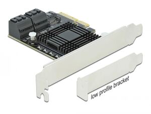 DELOCK 5Port SATA PCI Express x4 Karte + Low Profile