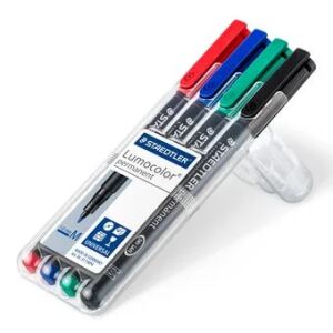 Staedtler Lumocolor 317 WP4 Permanent-Marker Schwarz, Blau, Grün, Rot 4 Stück(e)
