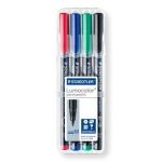 Staedtler Lumocolor 317 WP4 Permanent-Marker Schwarz,...