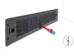 DELOCK 19" Kabelmanagement Bürstenleiste 2 HE schwarz