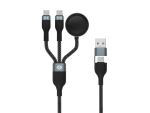 Conceptronic ETTA08B15 3-in-1 100W Schnellladekabel, 1,5 m, USB-C, Apple Watch Ladegerät, USB 2.0, 5A, E-Mark