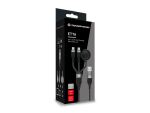 Conceptronic ETTA08B15 3-in-1 100W Schnellladekabel, 1,5 m, USB-C, Apple Watch Ladegerät, USB 2.0, 5A, E-Mark