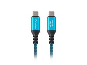 Lanberg CA-CMCM-44CU-0005-BK USB Kabel USB4 Gen 2x2 0,5 m USB C 40 Gbit/s 240 W Schwarz, Blau