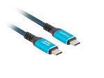 Lanberg CA-CMCM-44CU-0005-BK USB Kabel USB4 Gen 2x2 0,5 m USB C 40 Gbit/s 240 W Schwarz, Blau