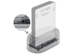 DeLOCK USB Type-C Dockingstation für 1 x SATA HDD / SSD transparent
