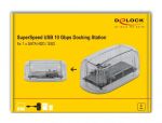 DeLOCK USB Type-C Dockingstation für 1 x SATA HDD / SSD transparent