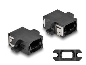 DELOCK LWL Kupplung MPO Buchse zu MPO Buchse schwarz