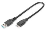 Digitus USB-A – Micro-B Anschlusskabel, 0,25m