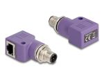 DELOCK M12 Adapter D-kodiert 4 Pin St zu RJ45 Bu gewinkelt