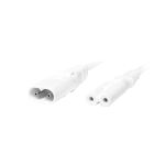 LogiLink 2m, IEC 60320-C8/IEC 60320-C7 Weiß C7-Koppler C8-Koppler