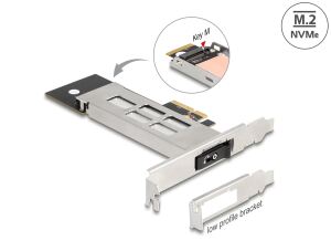 DeLOCK Wechselrahmen PCI Express Karte für 1 x M.2 NVMe SSD - Low Profile Formfaktor