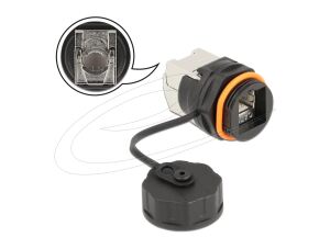 DELOCK Kabelverbinder RJ45 Buchse zu Cat.6A LSA wasserfest