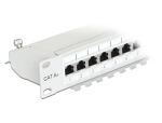 DELOCK 19" Patchpanel 24-Port Cat6A geschirmt grau