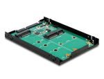 DELOCK SATA Konverter SATA 22Pin -> 1x M.2 Key B + 1x mSATA