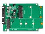 DELOCK SATA Konverter SATA 22Pin -> 1x M.2 Key B + 1x mSATA
