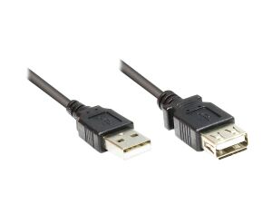 Alcasa 2511-OF2S USB Kabel USB 2.0 1,8 m USB A 0,48 Gbit/s Schwarz