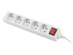 Lanberg PS1-05E-0300-W Verlängerungskabel 3 m 5...