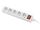 Lanberg PS1-05E-0300-W Verlängerungskabel 3 m 5 AC-Ausgänge Drinnen/Draußen Weiß