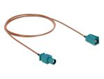 DELOCK Antennenkabel FAKRA Z Stecker FAKRA Bu RG-316 0,5