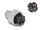 DeLOCK M12 Steckverbinder A-kodiert 3 Pin Stecker zur Montage mit Schraubanschluss 90° gewinkelt Metall